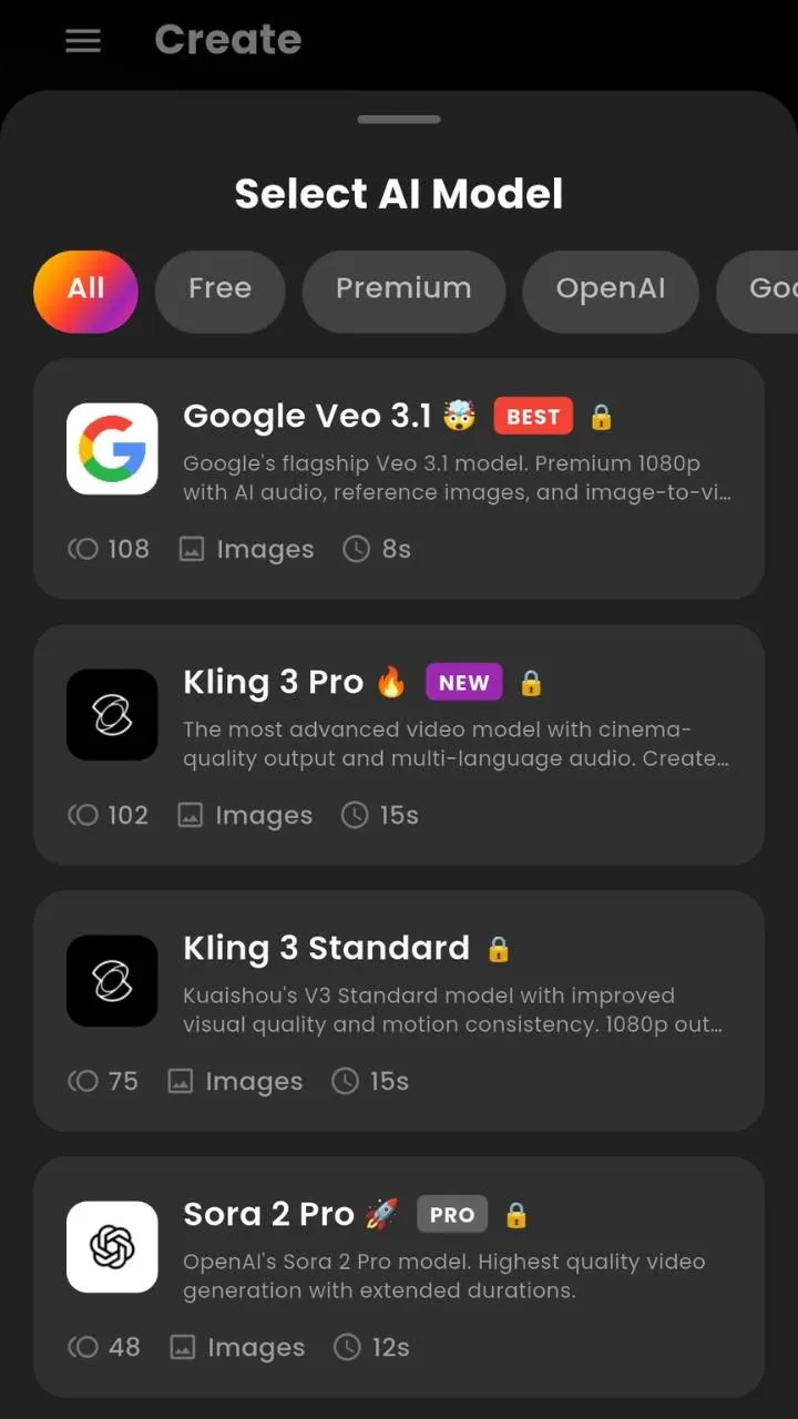 VIBE AI Video Generator App - Download on iOS and Android